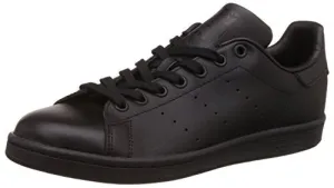 adidas Men's Originals Stan Smith Sneaker, Core Black/Black/Black, 9.5 M US