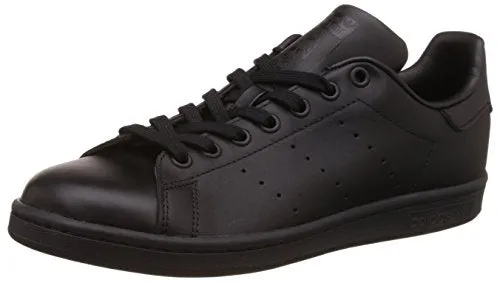 adidas Men's Originals Stan Smith Sneaker, Core Black/Black/Black, 9.5 M US
