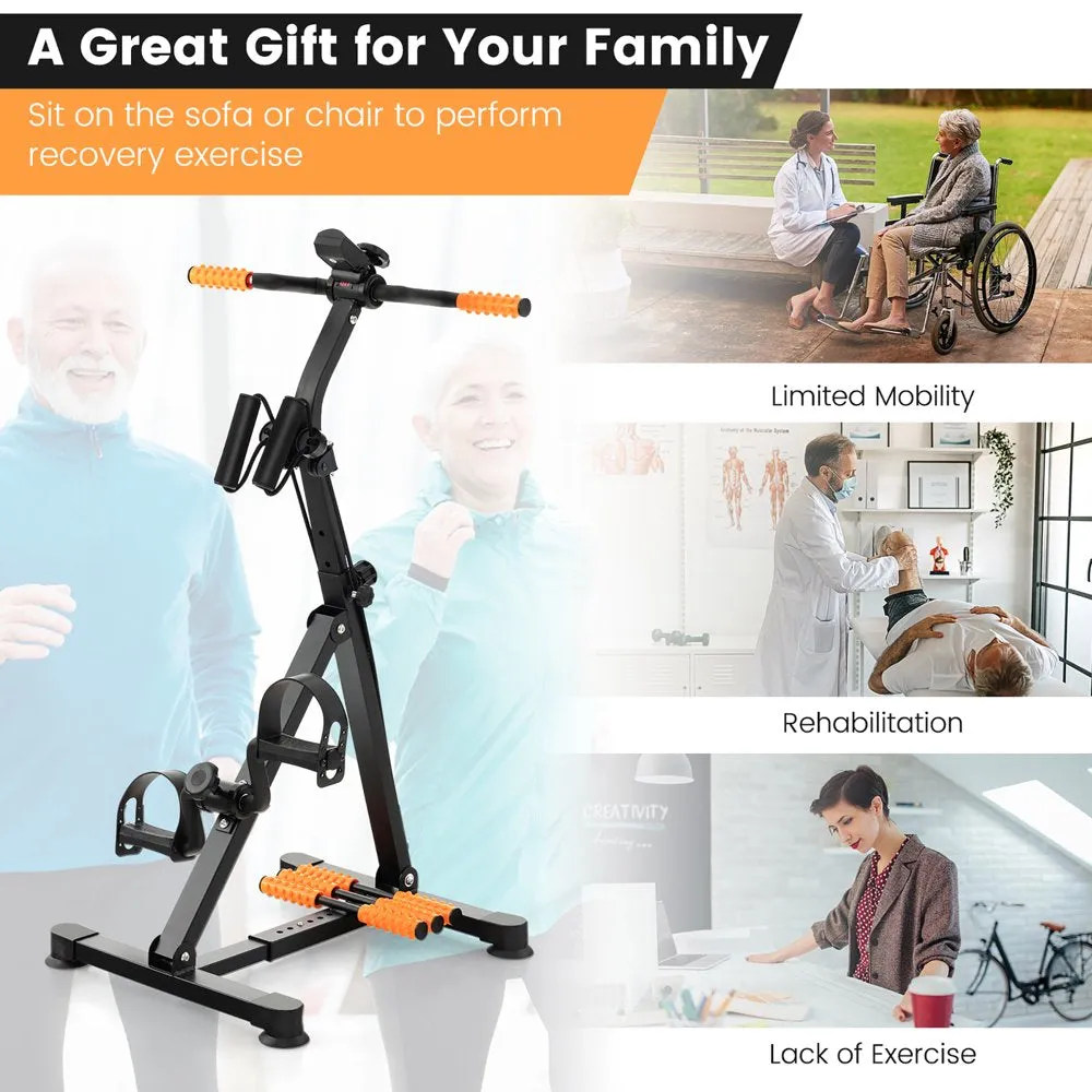 Adjustable LCD Pedal Exercise Bike withMassage Total Body Fitness Rehab Equipment