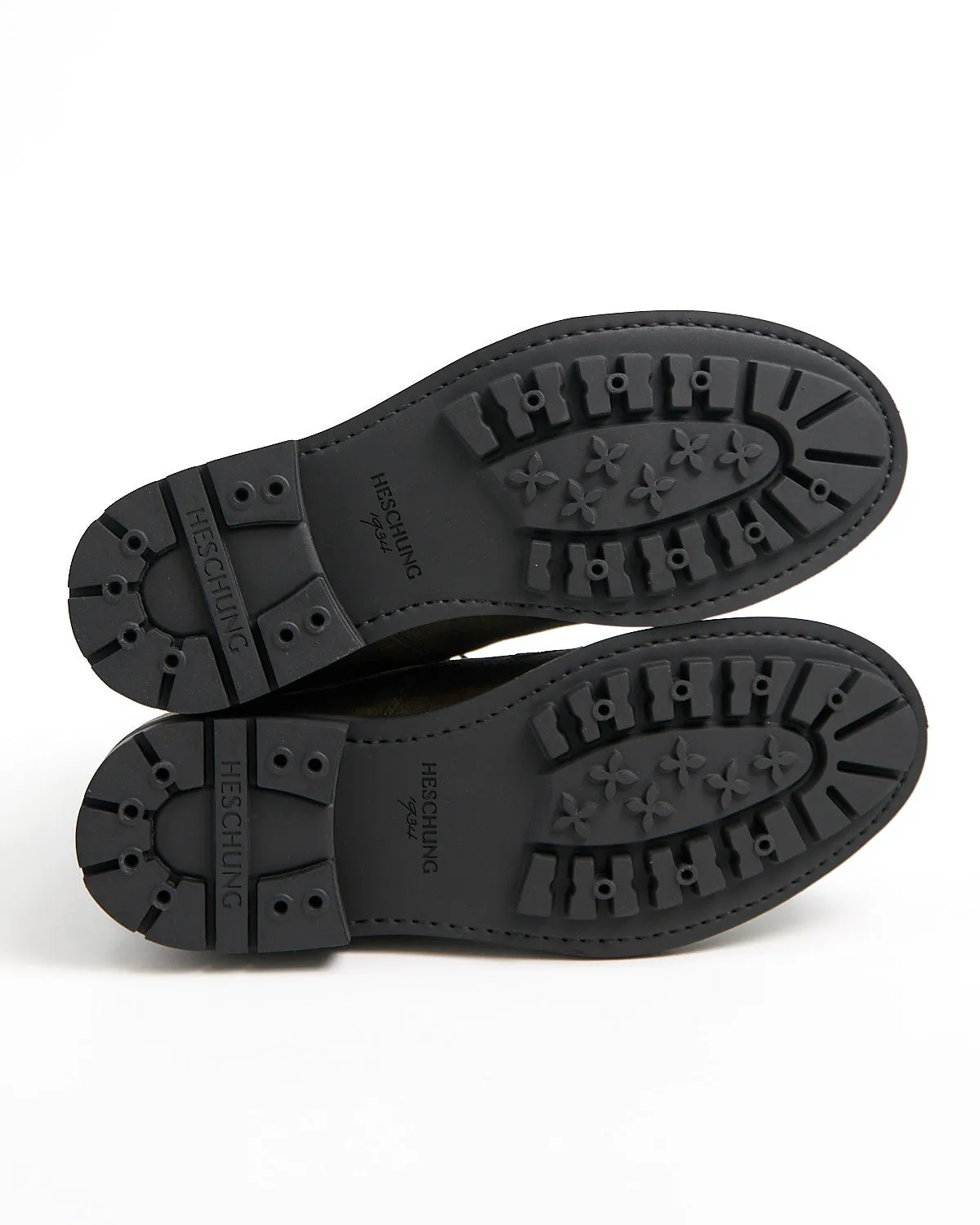 Anthracite Grey Hydrovelours Suede 'Carex' Commando Boots