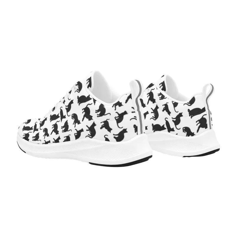 Black Cats Women Walking Shoes