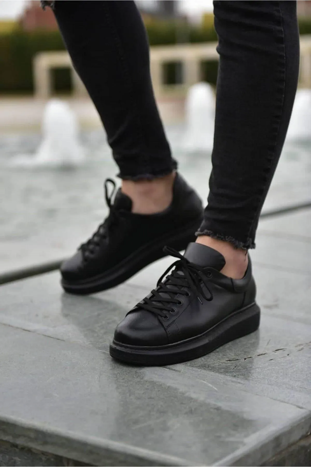 CH257 Men's Unisex Full Black Casual Sneaker Sports Shoes