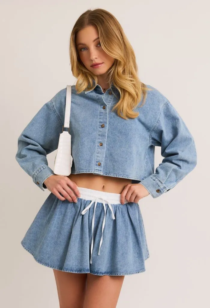 Claire Denim Boxy Shirt