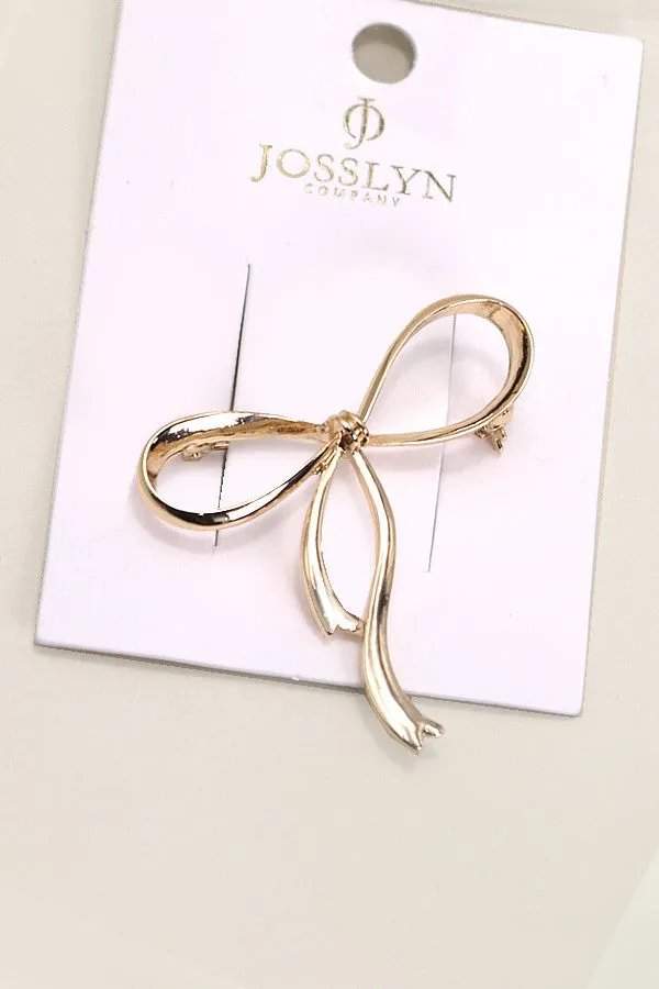CLASSIC BOW RIBBON BROOCH PIN SHOE CHARM