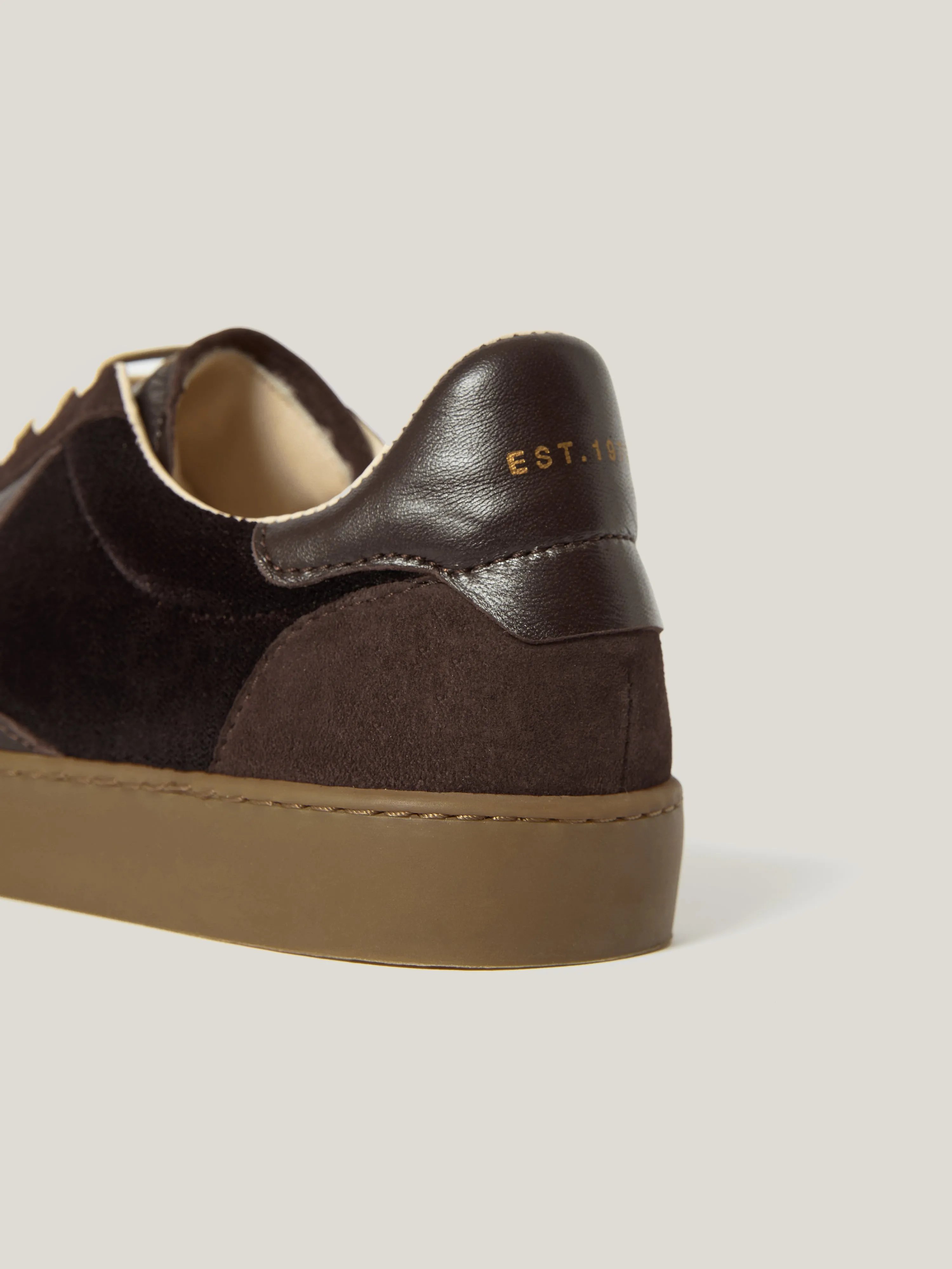 Portland Velvet Trainer | Chocolate