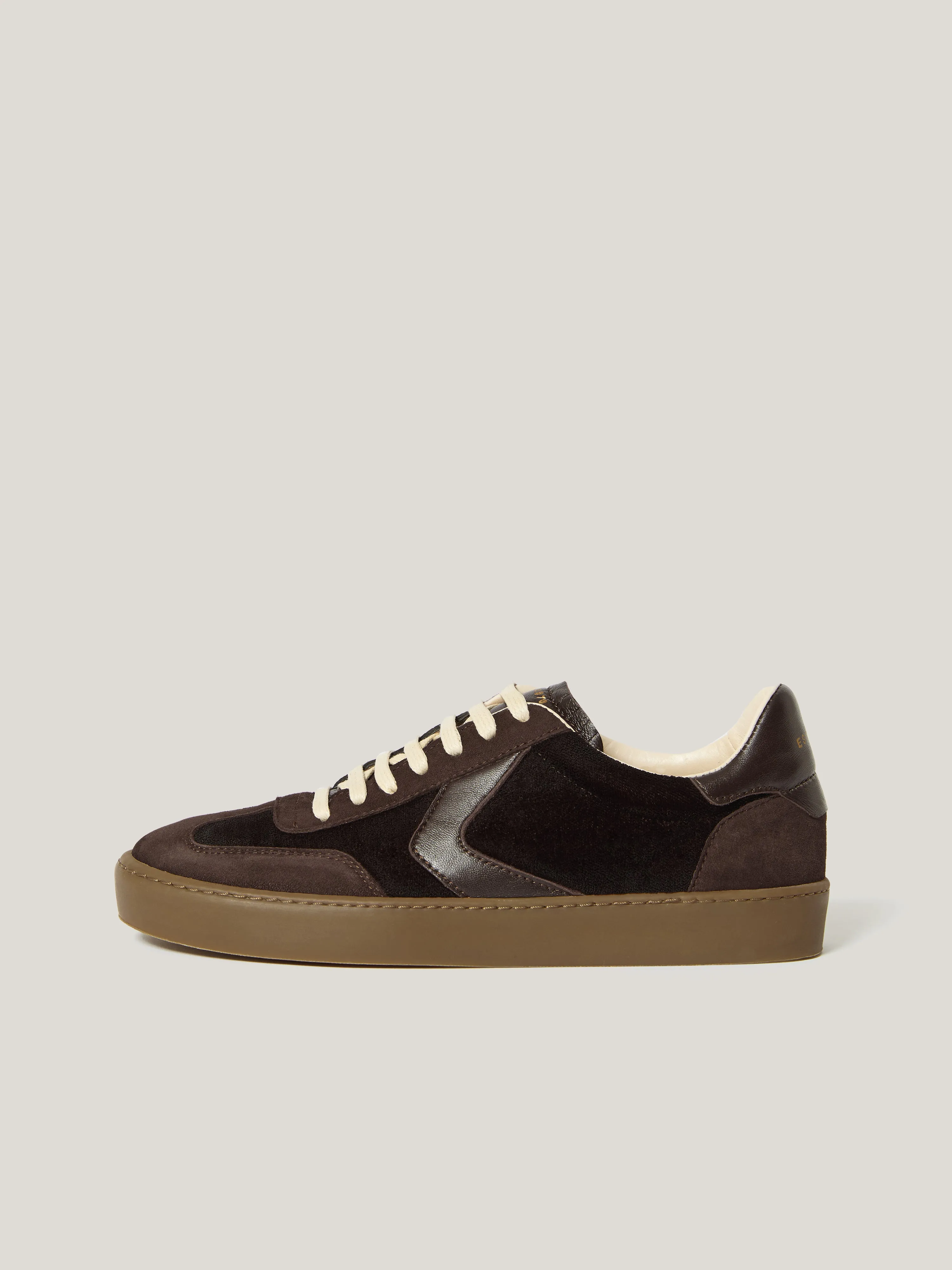 Portland Velvet Trainer | Chocolate