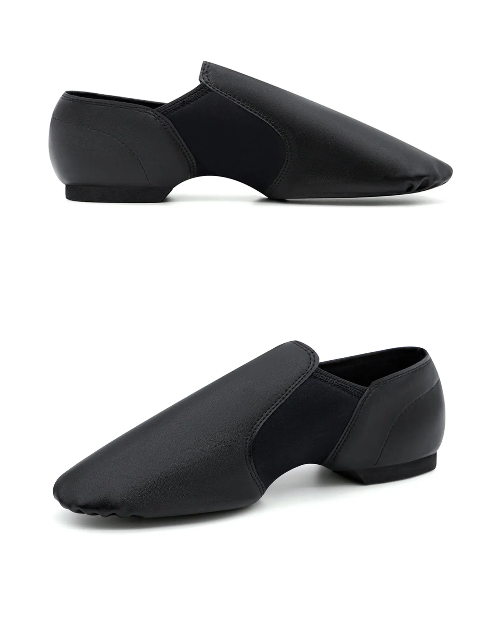 PU Leather Flex Slip-On Jazz Shoes for Women and Men
