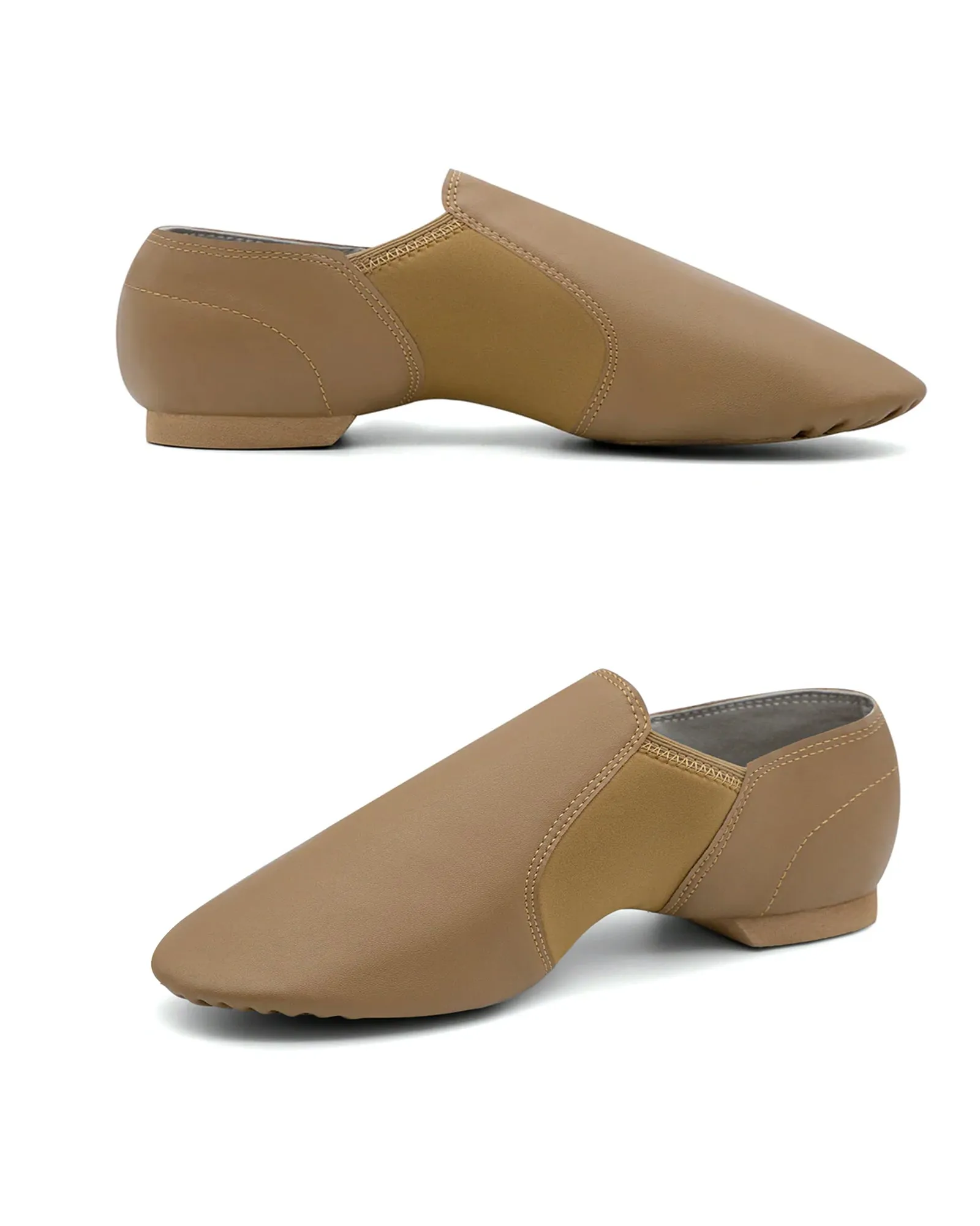 PU Leather Flex Slip-On Jazz Shoes for Women and Men