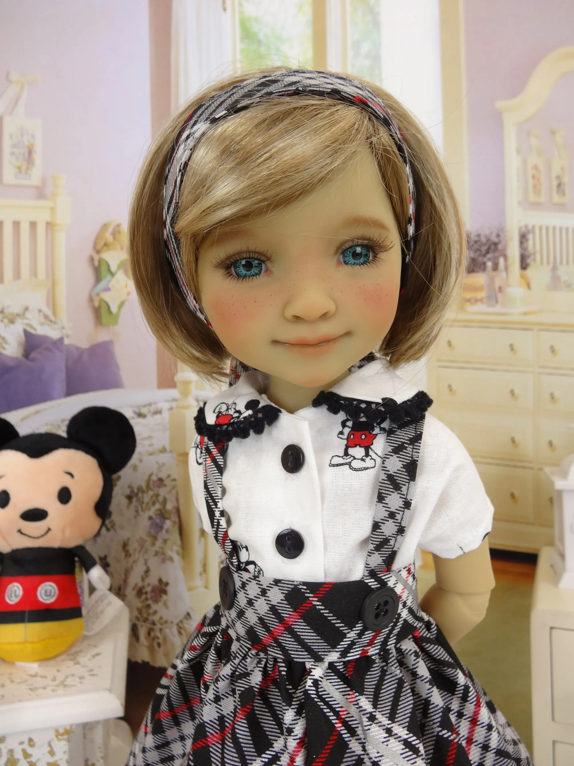 School Day Mickey - blouse & jumper with shoes for Ruby Red Fashion Friends doll