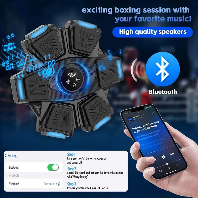 【SG Ready Stocks】JOMO Premium Quality Music Boxing Machine Punching Bag Home Exercise Machine Muscle Sliming Fitness