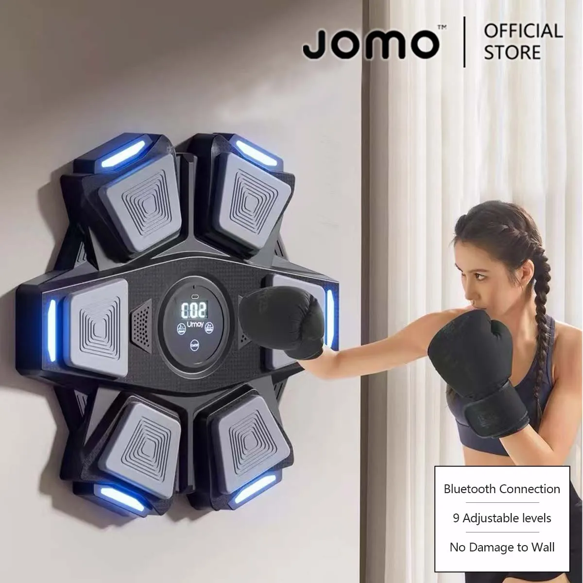 【SG Ready Stocks】JOMO Premium Quality Music Boxing Machine Punching Bag Home Exercise Machine Muscle Sliming Fitness