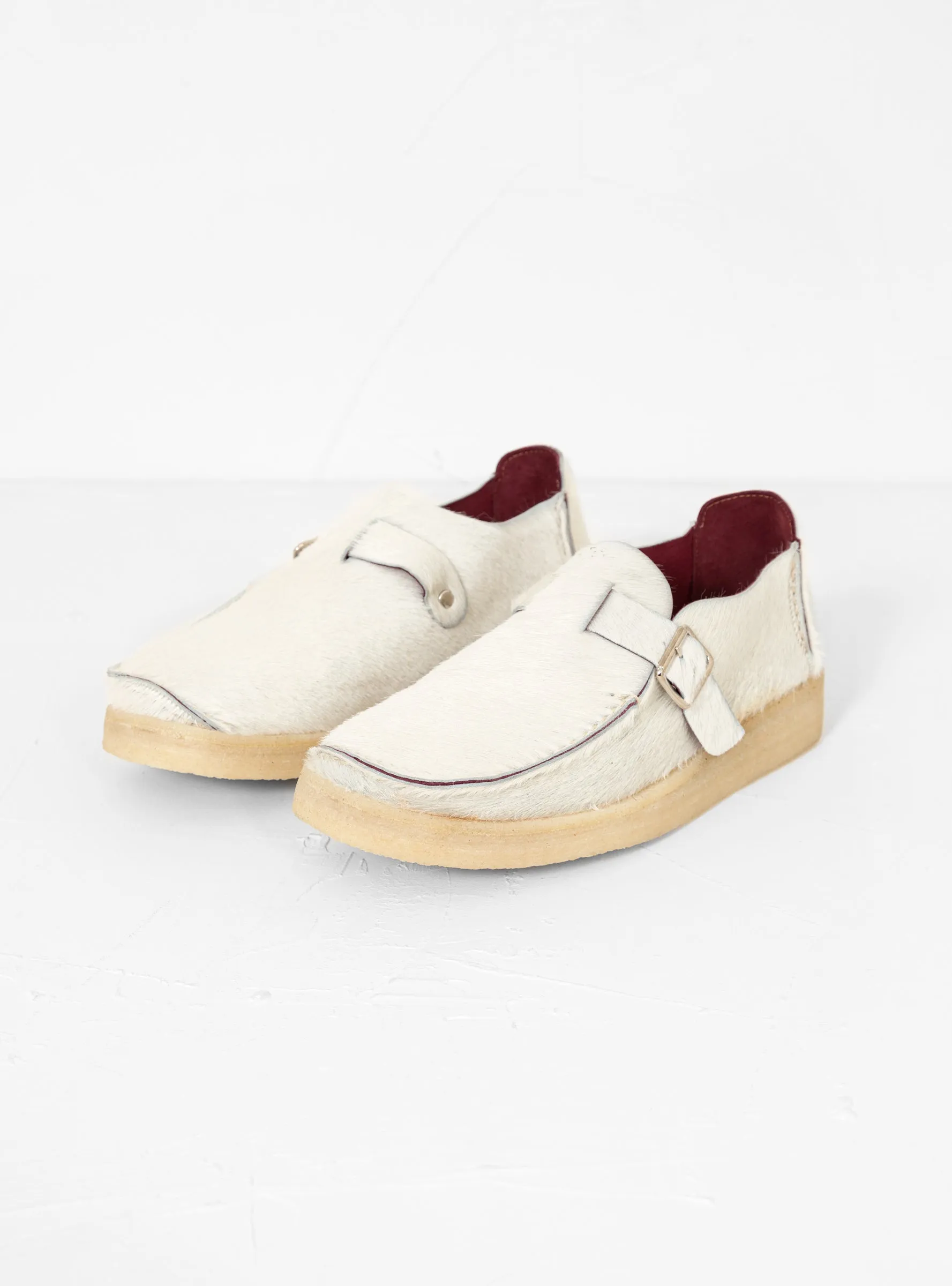 Side Seam Slide Shoes White