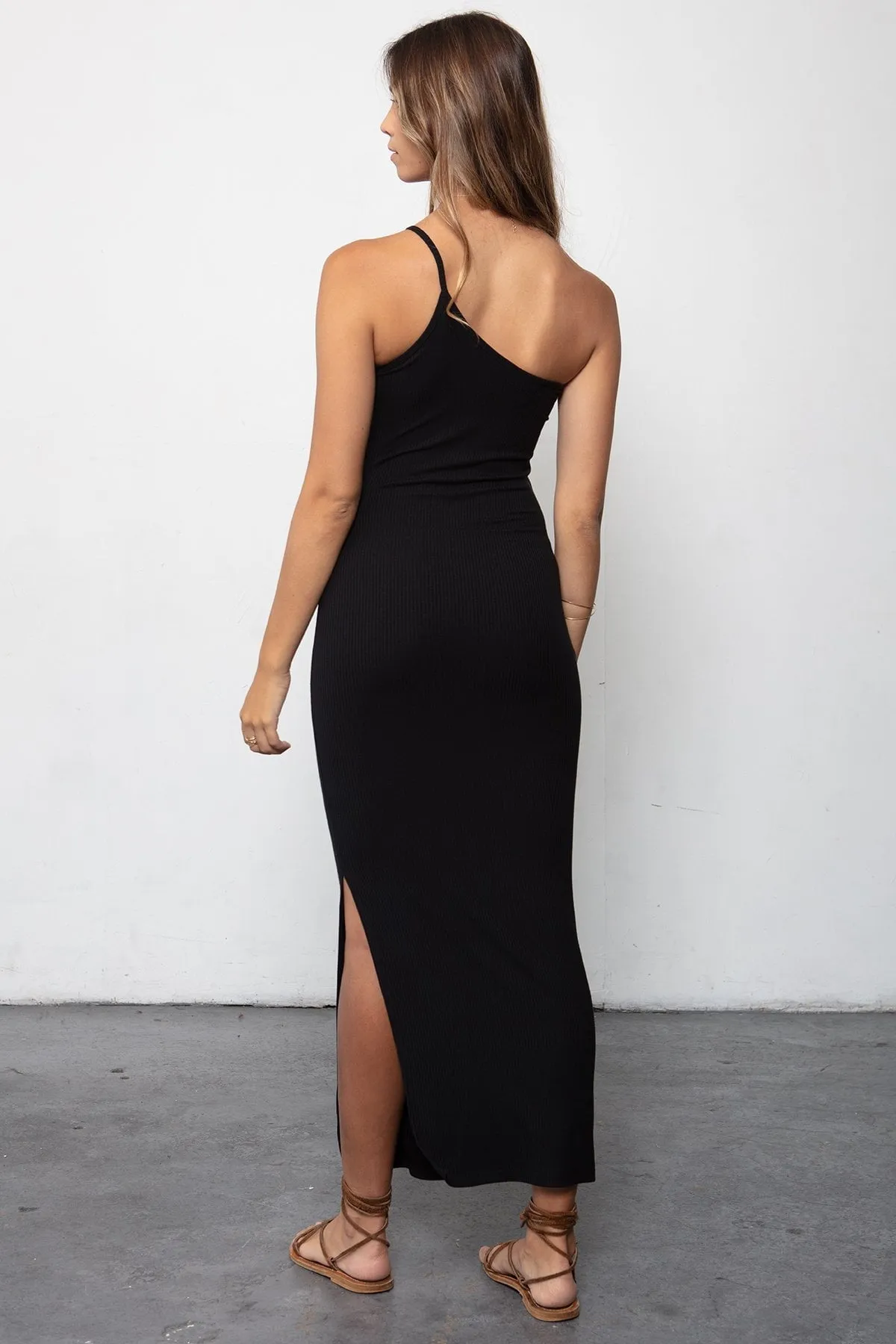 The Cali Rib Dress Black