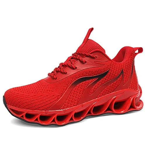Women Tennis Shoes Lightweight for Ladies Gym Jogging Snikers Walking Running Sport Street Fashion Sneakers Red Size 9