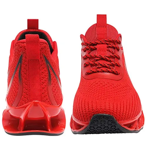 Women Tennis Shoes Lightweight for Ladies Gym Jogging Snikers Walking Running Sport Street Fashion Sneakers Red Size 9