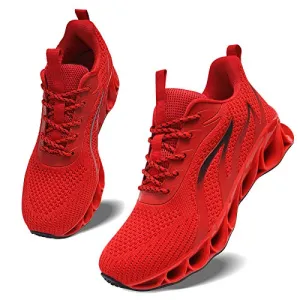 Women Tennis Shoes Lightweight for Ladies Gym Jogging Snikers Walking Running Sport Street Fashion Sneakers Red Size 9