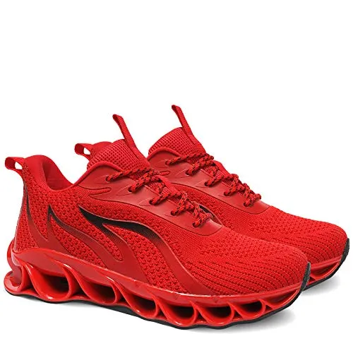 Women Tennis Shoes Lightweight for Ladies Gym Jogging Snikers Walking Running Sport Street Fashion Sneakers Red Size 9