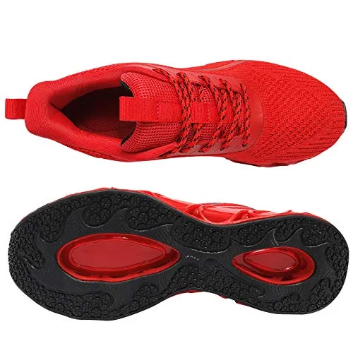 Women Tennis Shoes Lightweight for Ladies Gym Jogging Snikers Walking Running Sport Street Fashion Sneakers Red Size 9