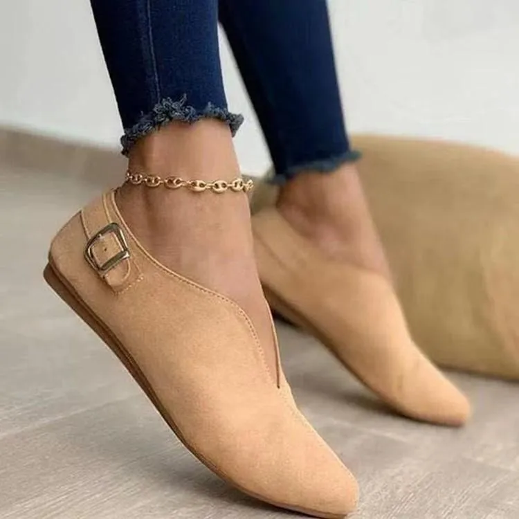 Women's v cut comfortable flat booties spring summer casual shoes